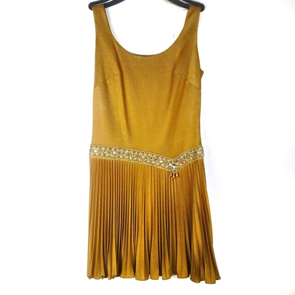 Theme Dresses & Skirts - Vintage Gold embellished party dress